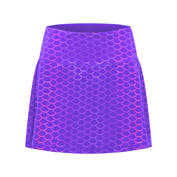 Mermaid Princess Athletic Skort - Purple