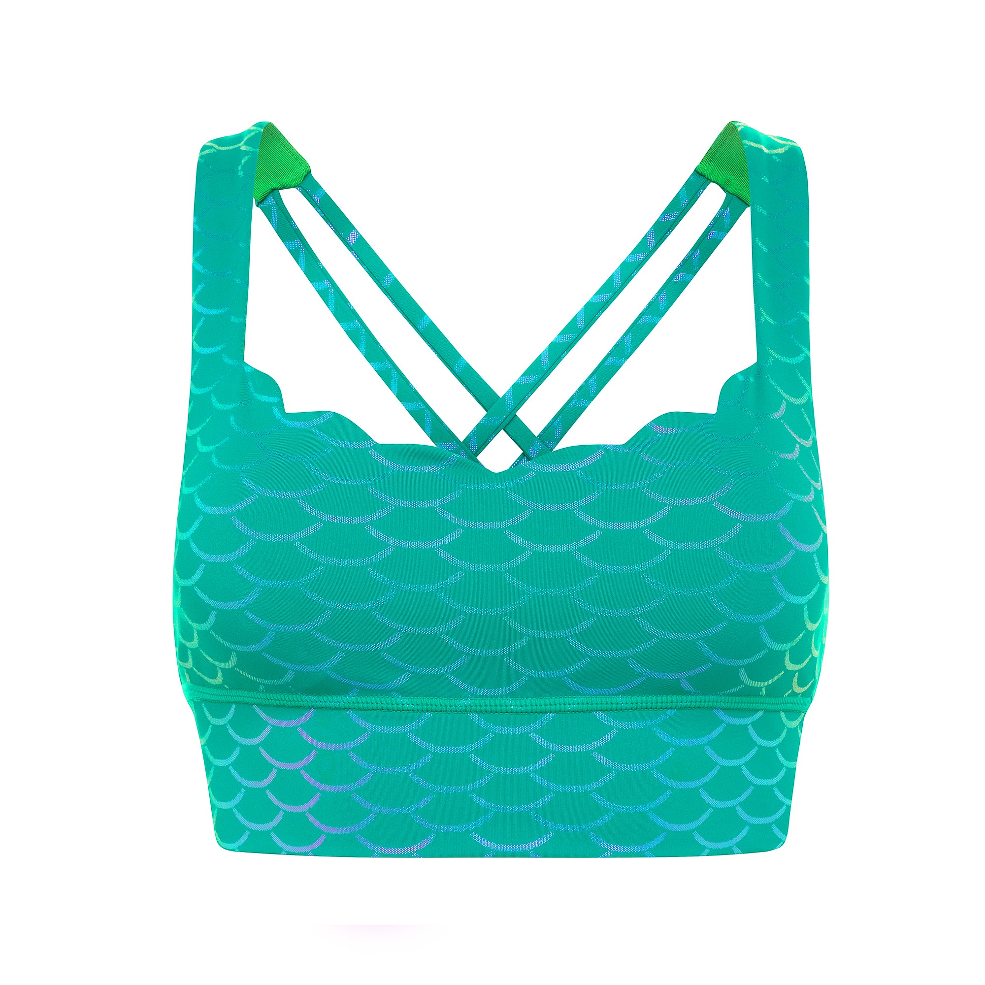 Mermaid Curve Yoga Women's Clothes Moderate Support A/B Cup Free to Be  Longline Bra - Wild Sports Bras Fixed Cup Pilates Top